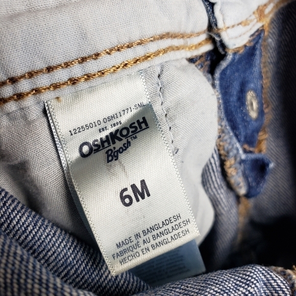 Oshkosh B'Gosh Girls Denim Overalls size 6M - Picture 8 of 8